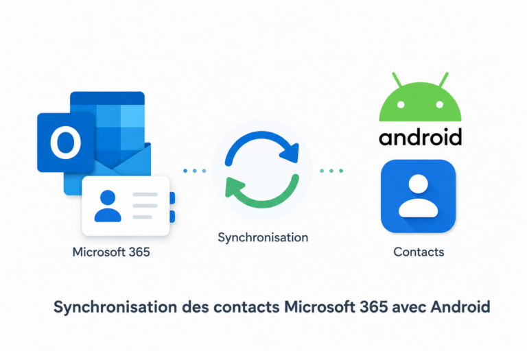 Synchronisation des contacts Microsoft 365 avec l’application Contacts Android